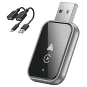 CarPlay 2in1 Trådbunden Bluetooth Trådlös Adapter - Svart
