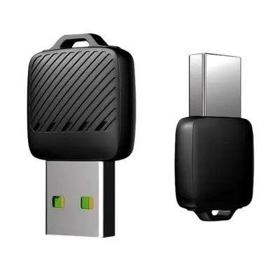 CarPlay 2in1 USB Mini Trådbunden Trådlös Adapter EC03 - Svart