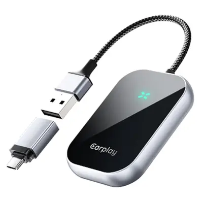 CarPlay Trådbunden Bluetooth Trådlös Adapter A21 Dual Svart