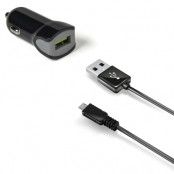 Celly Billaddare + MicroUSB-kabel 2 4A