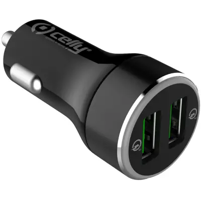 Celly - Billaddare 2xUSB QC3 Max 36W