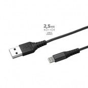 Celly Extreme Cable Lightning 25cm Svart