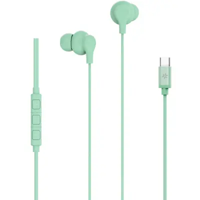 Celly Hörlurar In-Ear Kabel USB-C UP1600 - Ljusgrön
