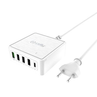 Celly Laddare 4xUSB QC3 1xUSB-PD 60W