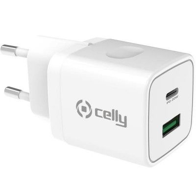 CELLY TC 2 USB-laddare USB-C PD + USB-A 20W