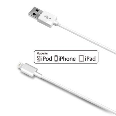 Celly USB-kabel Lightning MFI 1m - Vit