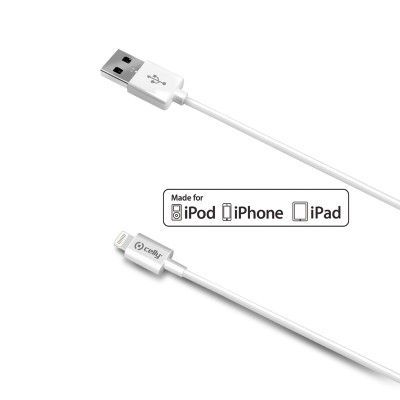 Celly USB-kabel Lightning MFI 2m - Vit