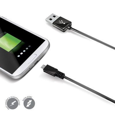 Celly USB-kabel MicroUSB 1m - Svart