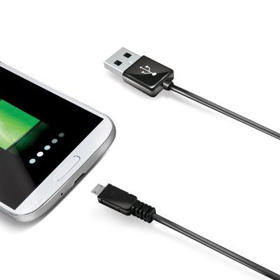 Celly USB-kabel MicroUSB 2m - Svart