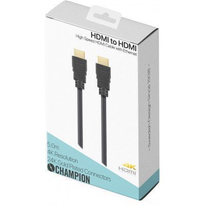 Champion HDMI- till HDMI-kabel - 5 meter - Svart