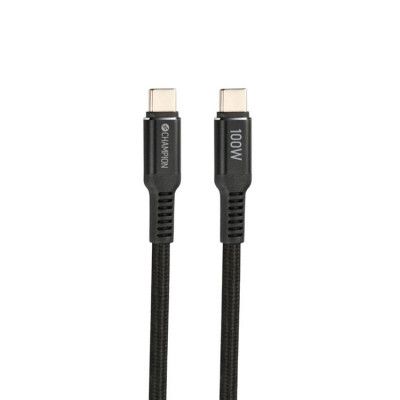 CHAMPION Kabel USB-C till USB-C 3.2 100w 1m
