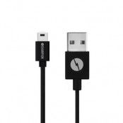 Champion Ladd & Synk kabel Mini USB 1,5m - Svart