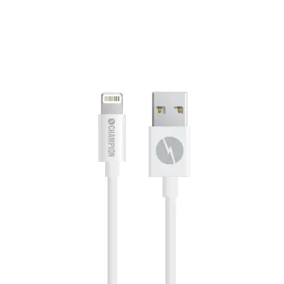 Champion USB-A till Lightning Kabel 2m Vit