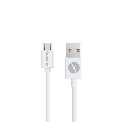 Champion Ladd&Synk kabel MicroUSB 1m Vit