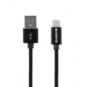 Champion USB 2.0 C till A, 1m Premium - Svart