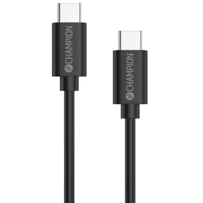 CHAMPION USB-C till USB-C kabel 60W 2m - Svart