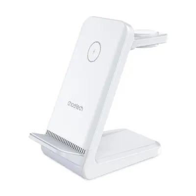 Choetech 4-in-1 Trådlös Laddare Universala 15W - Vit