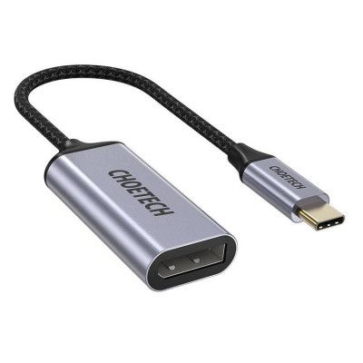 Choetech Adapter USB-C till DisplayPort 4K 60Hz 20cm - Grå