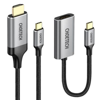 Choetech HUB USB-C till HDMI Kabel 2m - Grå