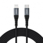 Choetech USB-C / Lightning MFi-kabel 1,2m lång - Svart