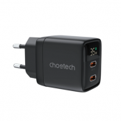 Choetech USB-C USB-C Väggladdare PD 35W GaN - Svart