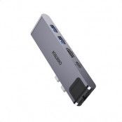 Choetech USB HUB USB-C 7in2 100W PD - Grå