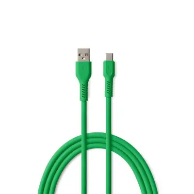 Colorum USB-A till USB-C Kabel 1.8m 3A - Grön