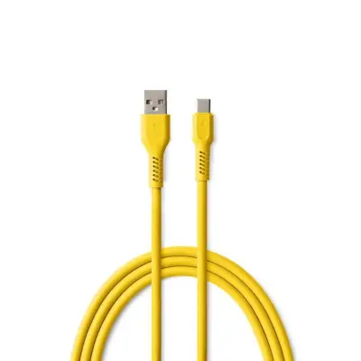 Colorum USB-A till USB-C Kabel 1.8m 3A - Gul