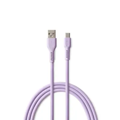 Colorum USB-A till USB-C Kabel 1.8m 3A - Lavendel
