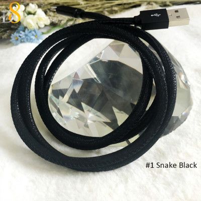 D8 MFI Lightning ladd- och synkkabel 1m - Snake Black