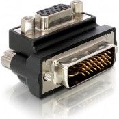 DeLOCK DVI-adapter, DVI-A - VGA(HD15), 24+5-pin ha - 15-pin ho, vinklad, svart