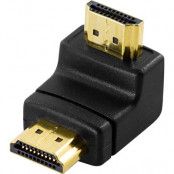 DeLOCK HDMI-adapter, hane till hane, vinklad, svart