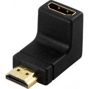 DeLOCK HDMI-adapter, hane till hona, vinklad, svart