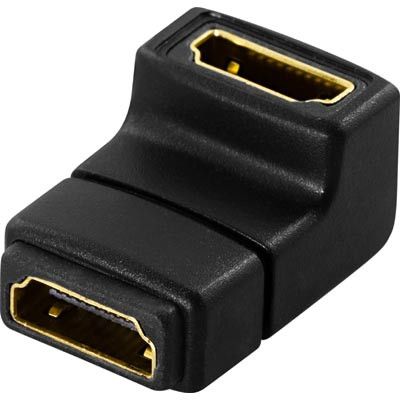 DeLOCK HDMI-adapter, hona till hona, vinklad, svart