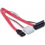 DeLOCK Micro SATA kabel SATA+ström till Micro SATA ho, vinklad, 0,3m