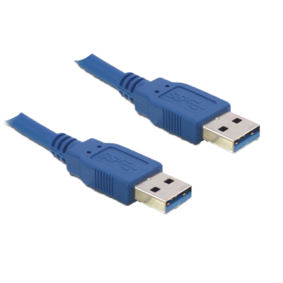 DeLock USB 3.0 Kabel Typ-A Hane Till Typ-A Hane 1 m - Blå