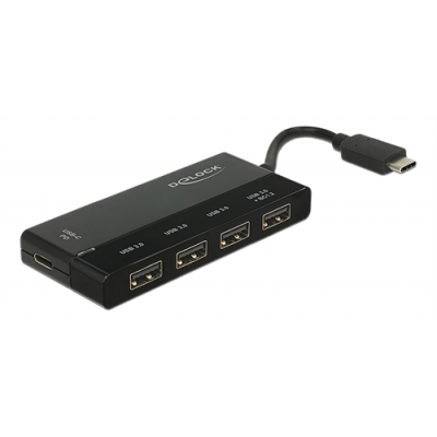 DeLOCK USB 3.1 Gen 1 hubb, 4xUSB-A hona