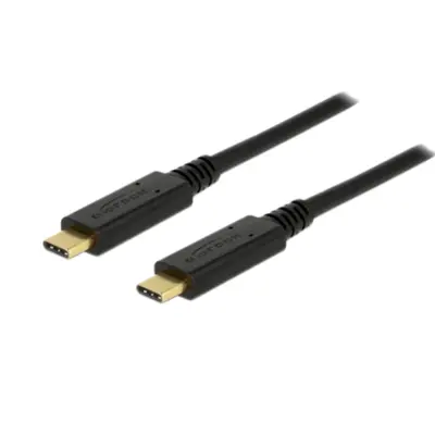 DeLock USB-C till USB-C Kabel 1m Gen 2 - Svart