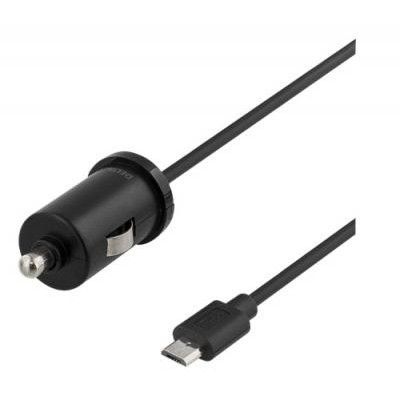 DELTACO billaddare, 1xMicro USB, 2,4A, 1m, svart