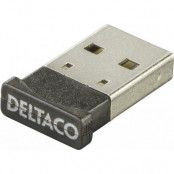 DELTACO Bluetooth 4.0 adapter, USB 2.0, CSR 4.0, 3 Mb/s, svart