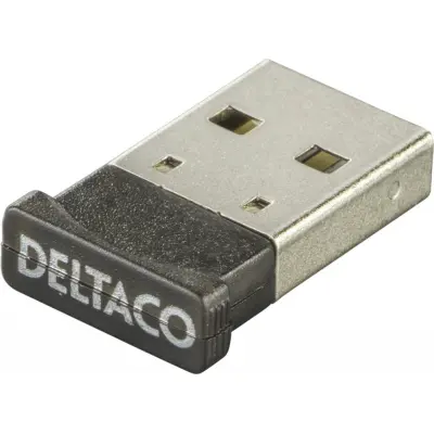 DELTACO Bluetooth 4.0 adapter, USB 2.0, CSR 4.0, 3 Mb/s, svart