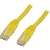 DELTACO Cat6 nätverkskabel, 1m, gul