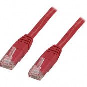 DELTACO Cat6 nätverkskabel, korskopplad, 2m, röd