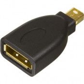 DELTACO DisplayPort-adapter, Mini DisplayPort 20-pin ha till DisplayPort 20-pin