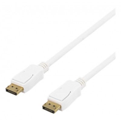 Deltaco DisplayPort Kabel 20m - Vit