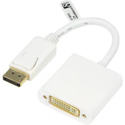 Deltaco DisplayPort till DVI-D Adapter - Vit