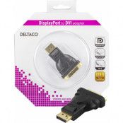 DELTACO DisplayPort till DVI-D Single Link adapter - Svart