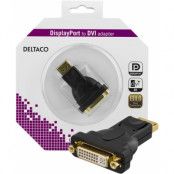 DELTACO DisplayPort till DVI-I Single Link adapter - Svart