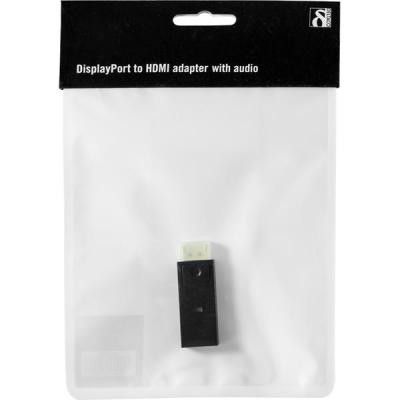 DELTACO DisplayPort till HDMI adapter, 20-pin ha - 19-pin ho