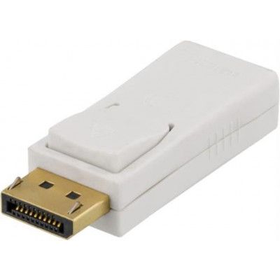 Deltaco DisplayPort till HDMI Adapter - Vit
